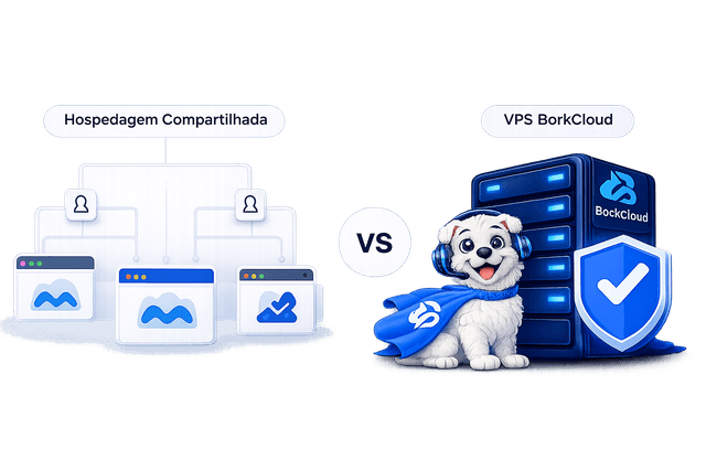 VPS vs hospedagem compartilhada BorkCloud